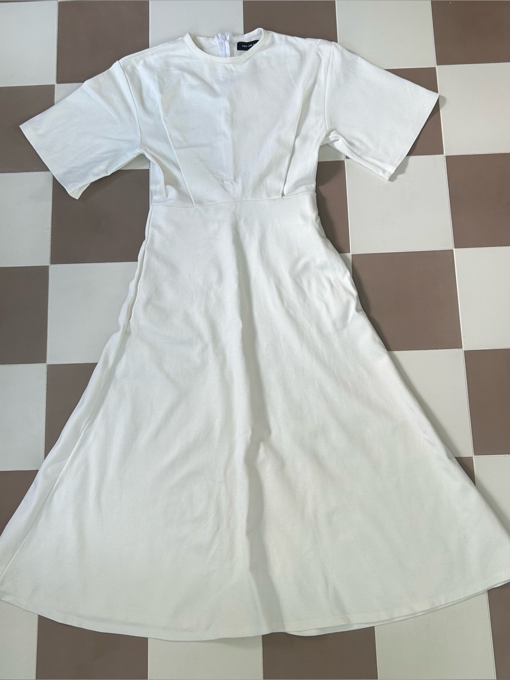 Toit Volant Ivory Fit & Flare Midi Dress XS Made in USA